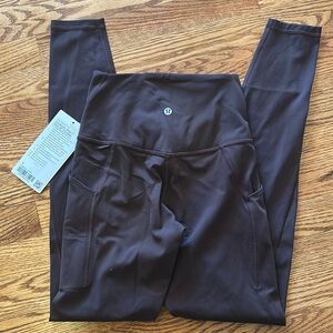 NWT lululemon Align leggings, size 4, brown
